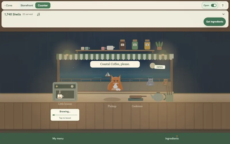 Catmint Café — Your cats take orders, cook and serve. Tap to help them along.